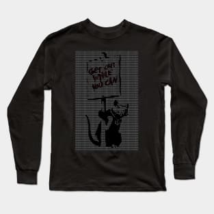 Banksy meets Matrix Peace Rat - Get out while you can Long Sleeve T-Shirt